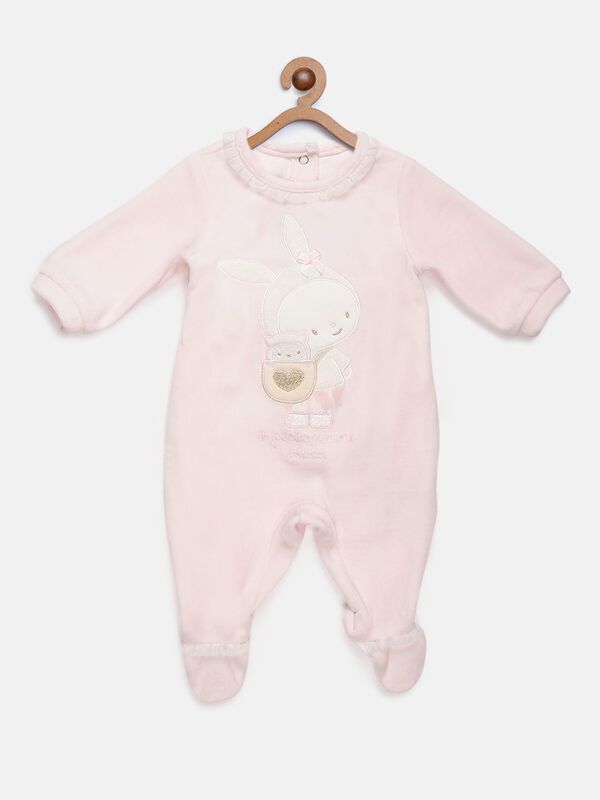Velour Babysuit-Back Opening image number null